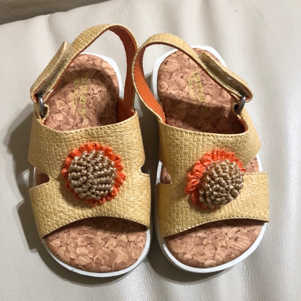Baby Girls flower cork Summer Sandals size 3